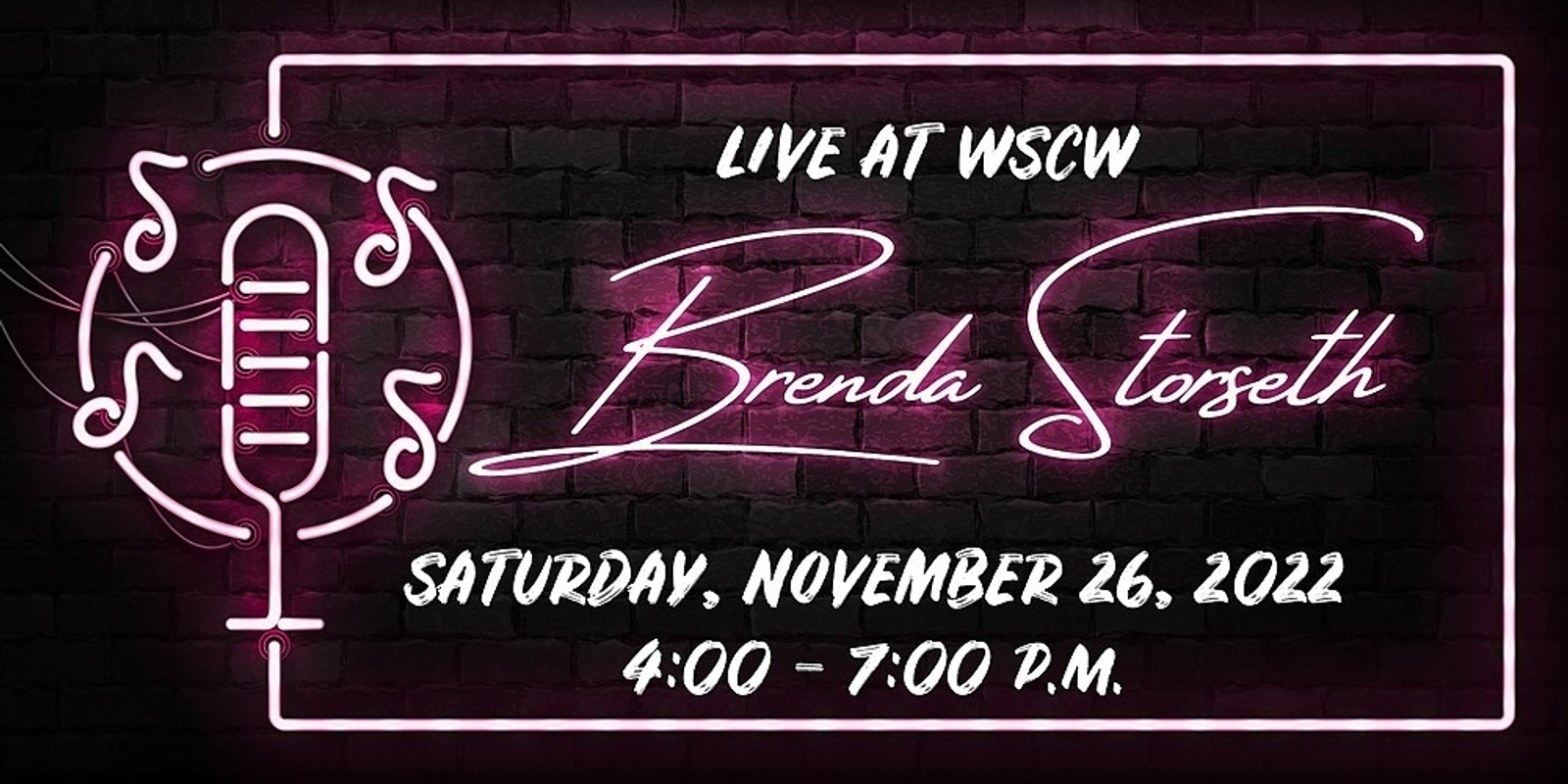 Banner image for Brenda Storseth Live at WSCW November 26