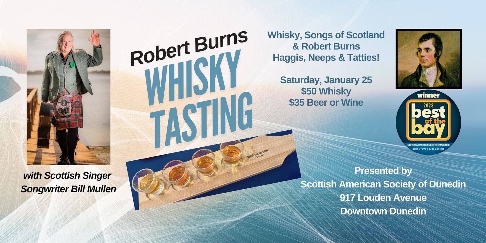 Banner image for Robert Burns Whisky Tasting with Bill Mullen