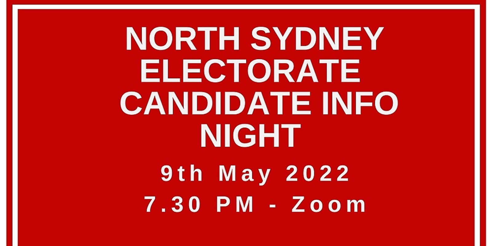Banner image for North Sydney Candidate Information Night
