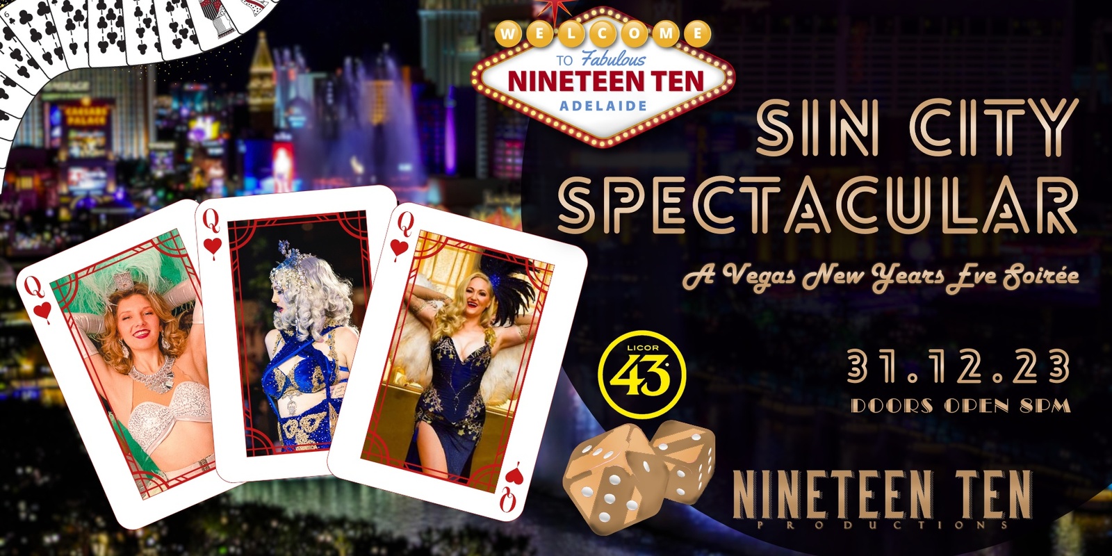 Banner image for Nineteen Ten Presents...Sin City Spectacular! A Vegas NYE