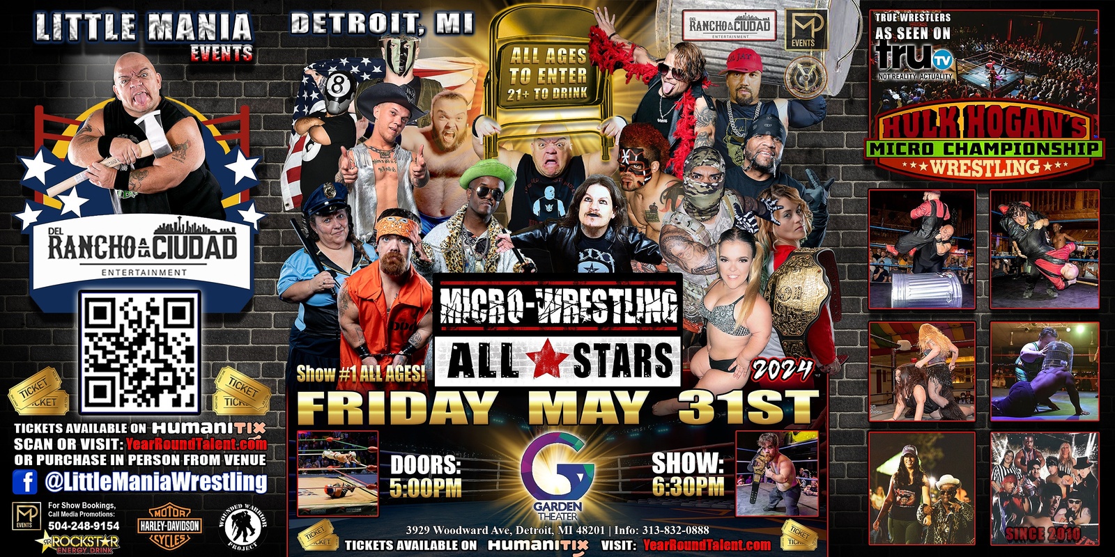 Banner image for Detroit, MI -- Micro-Wrestling All * Stars: Little Mania Thrashes The Theater! *Show #1 All Ages*