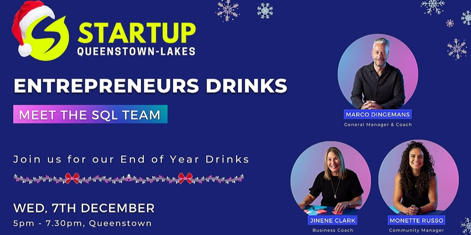 Banner image for Queenstown Entrepreneurs Drinks 