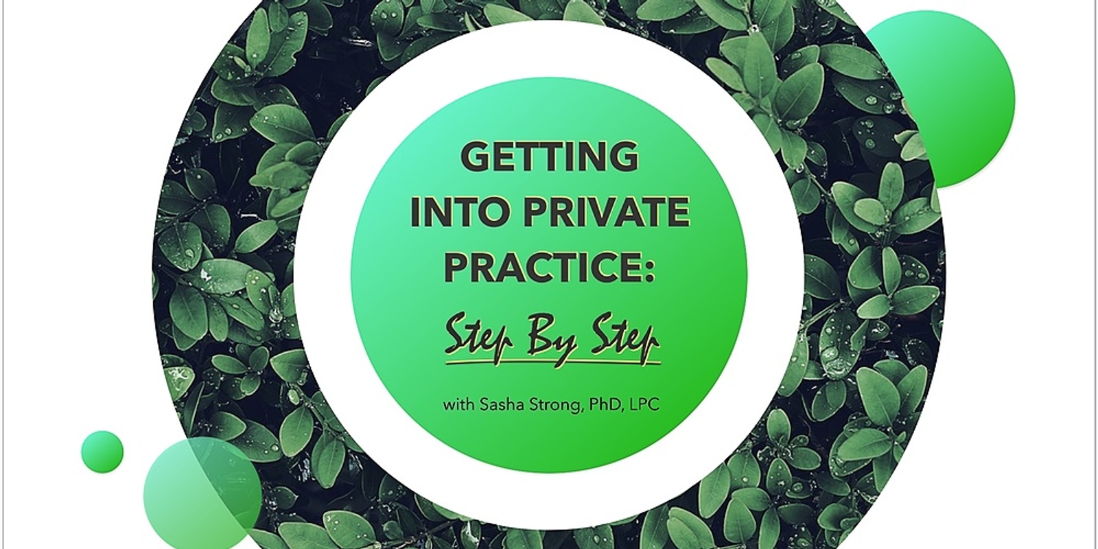 Banner image for Getting Into Private Practice