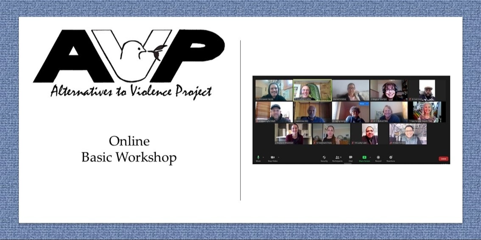 Banner image for AVP Basic Workshop (Online, October 2024)