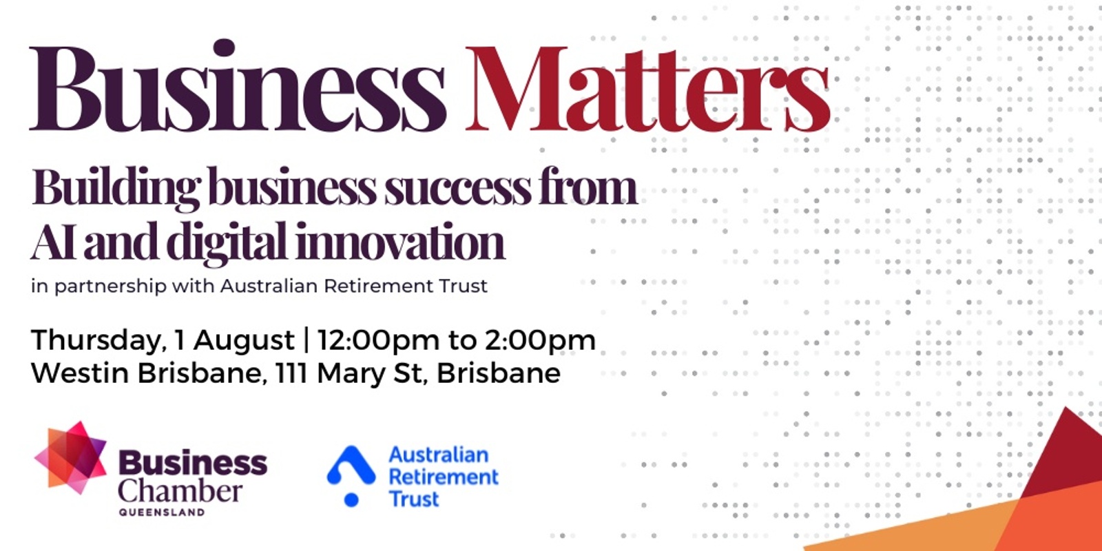 Banner image for Business Matters - Building business success from AI and digital innovation
