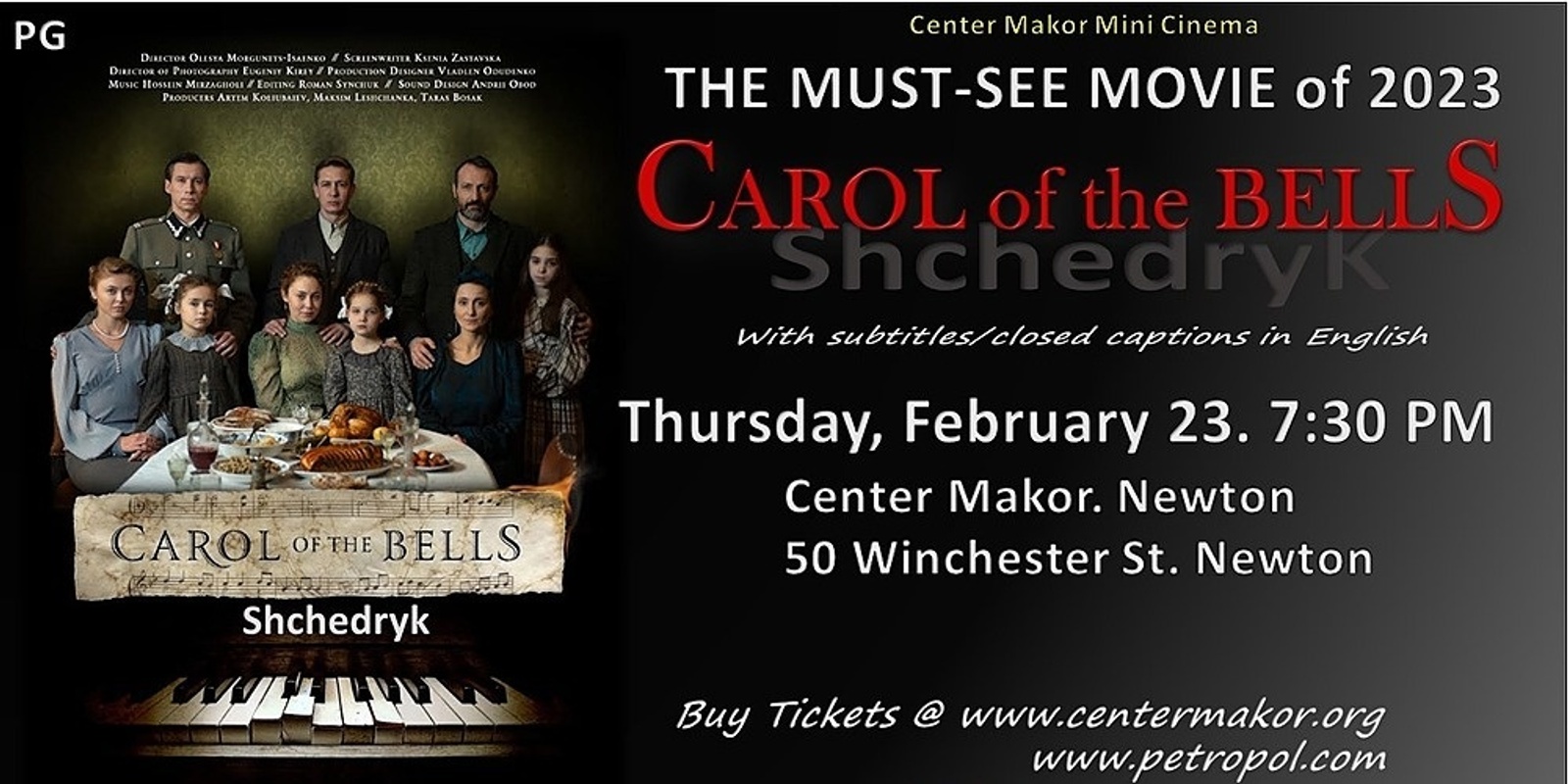 Banner image for Carol of the Bells / Schedryk