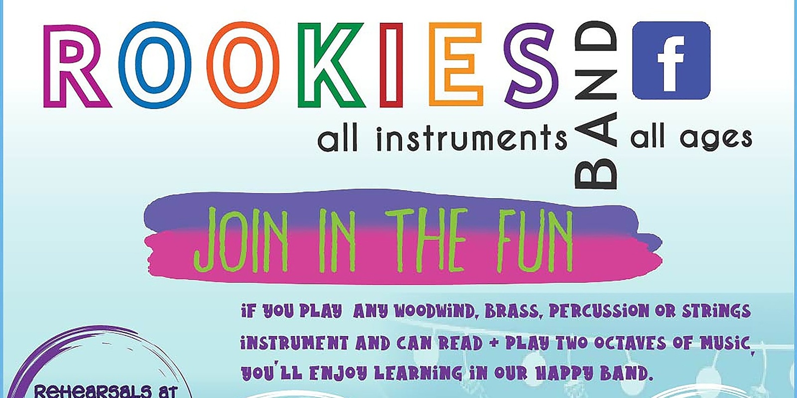 Banner image for Rookies Band Membership Application Form 2024 to 2025
