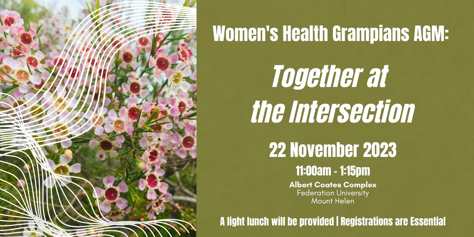 Banner image for Women's Health Grampians AGM 2023 - Together at the Intersection