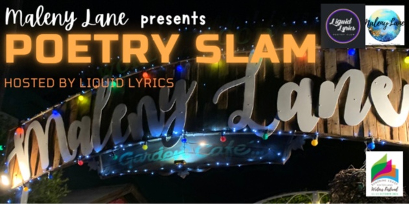 Banner image for Maleny Lane & Sunshine Coast Hinterland Writers Festival present Poetry Slam