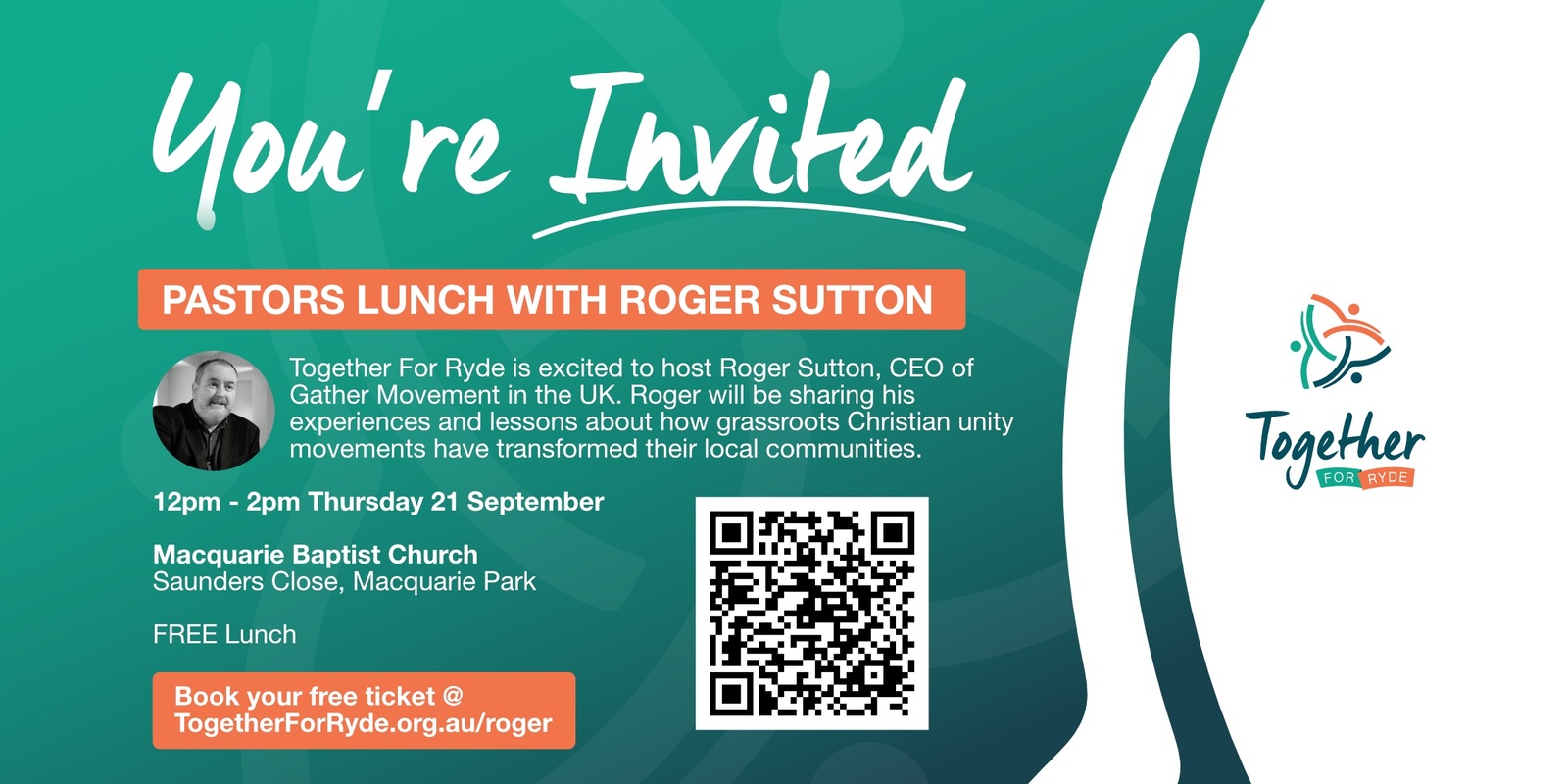 Banner image for Pastors Lunch with Roger Sutton (Gather Movement)