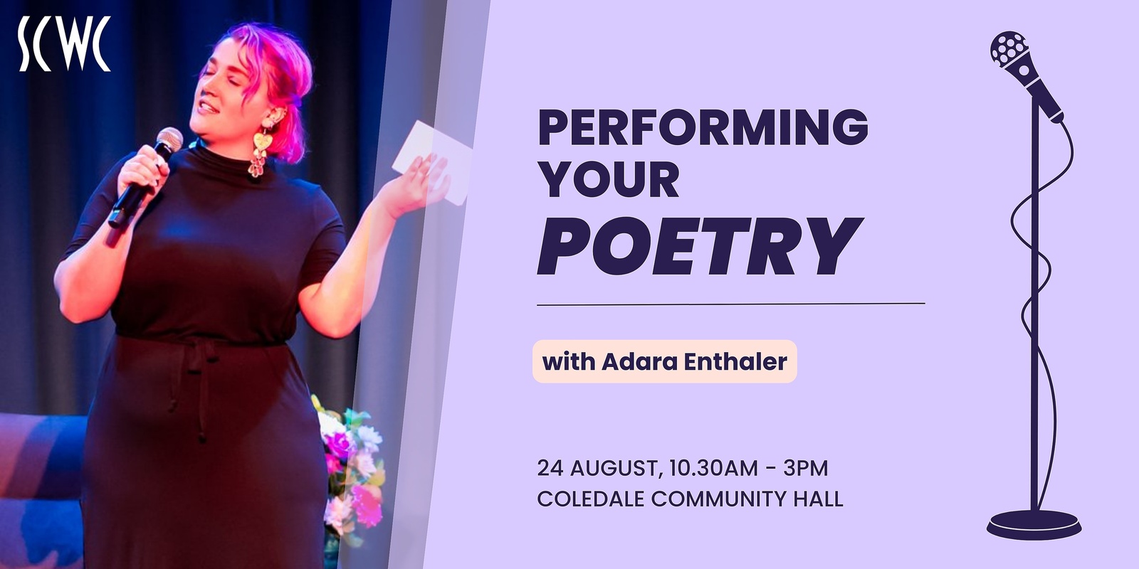 Banner image for Performing Your Poetry with Adara Enthaler