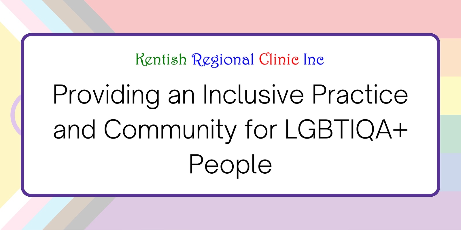 Banner image for Burnie | Providing an Inclusive Practice and Community for LGBTIQA+ People