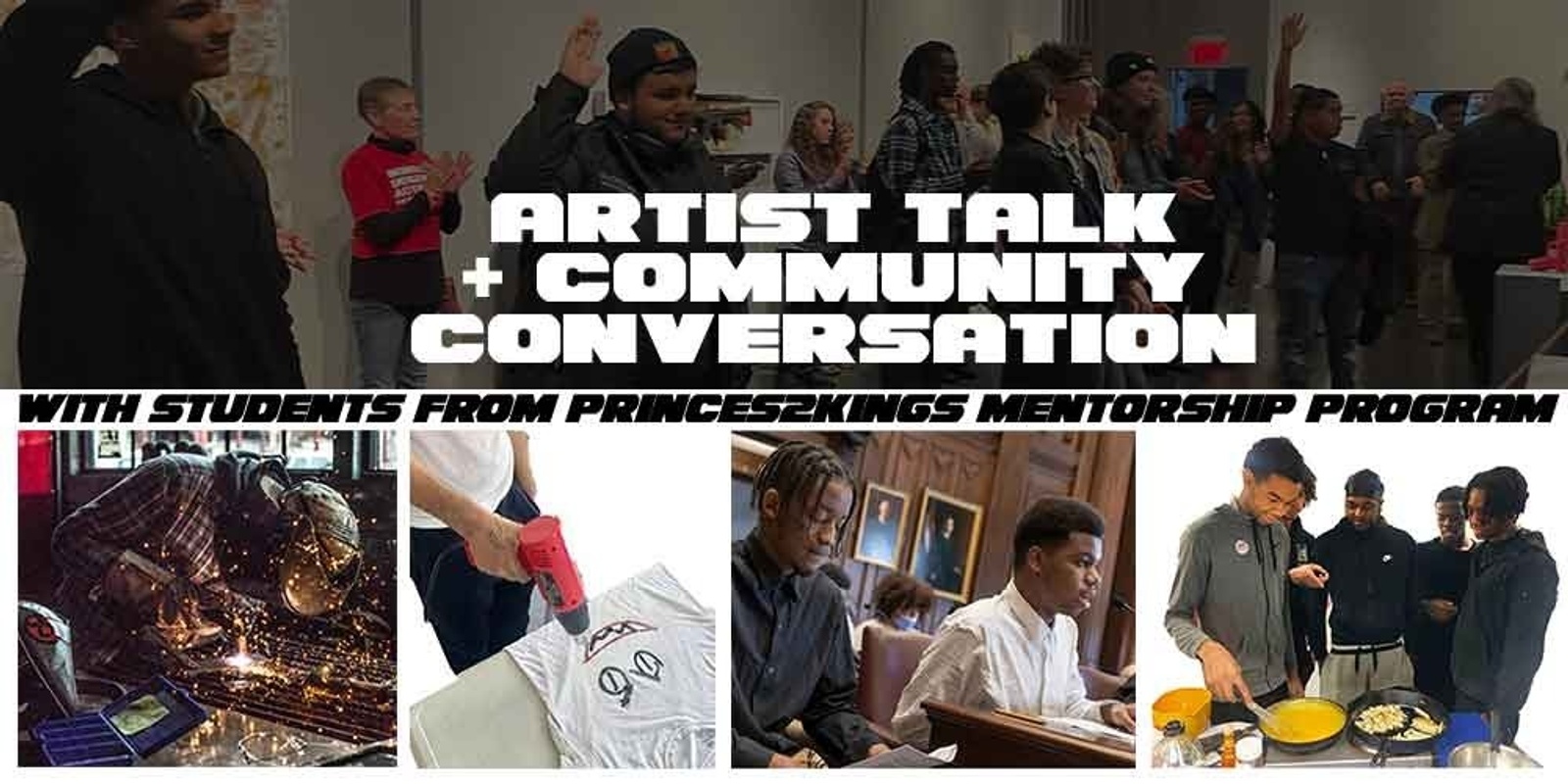 Banner image for Artist Talk + Community Conversation in the gallery