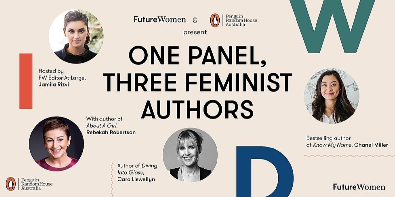 Banner image for Future Women & Penguin Random House Australia Present: One Panel, Three Feminist Authors