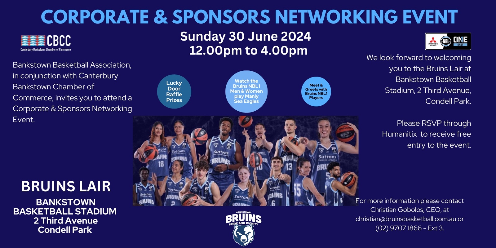 Banner image for CBCC & Bankstown Basketball Association Networking Event 