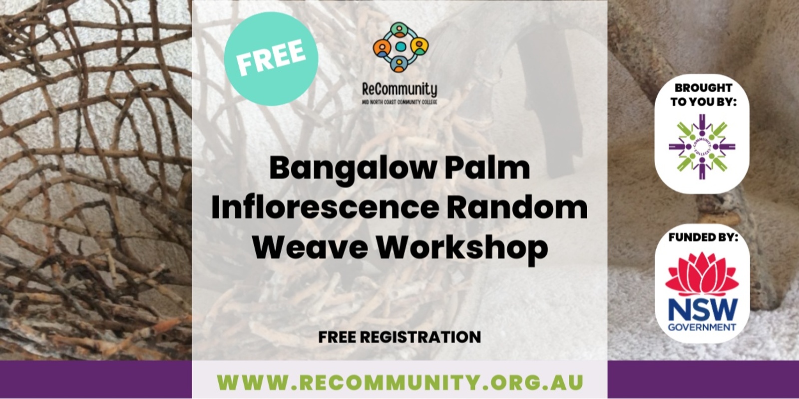 Banner image for Bangalow Palm Inflorescence Random Weave | GLOUCESTER