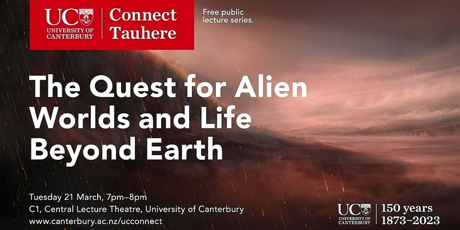 Banner image for UC Connect public talk - The Quest for Alien Worlds and Life Beyond Earth