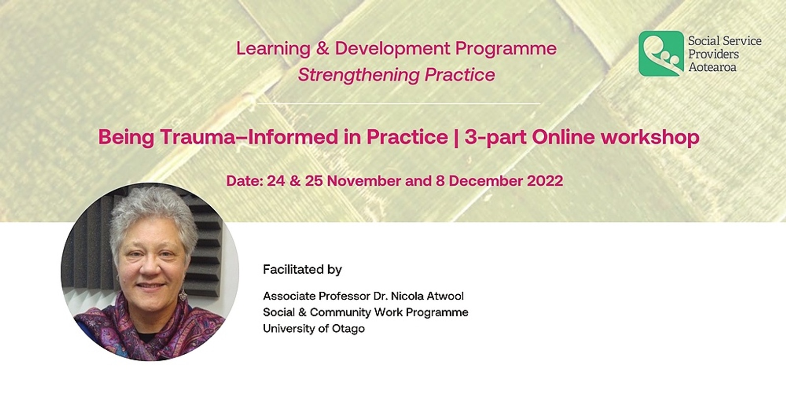 Banner image for Being Trauma–Informed in Practice | 3-part online workshop
