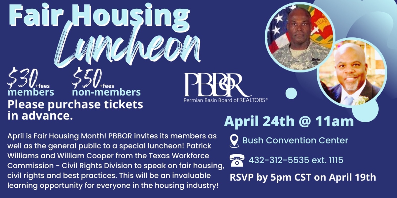 Banner image for PBBOR April Fair Housing Luncheon