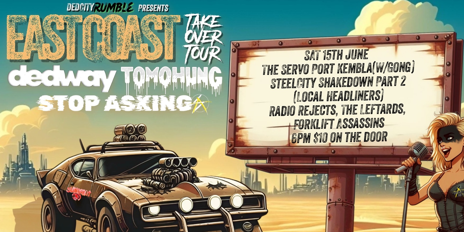 Banner image for DEDCITY RUMBLE EAST COAST TAKEOVER  tour '24 - STEEL CITY SHAKEDOWN