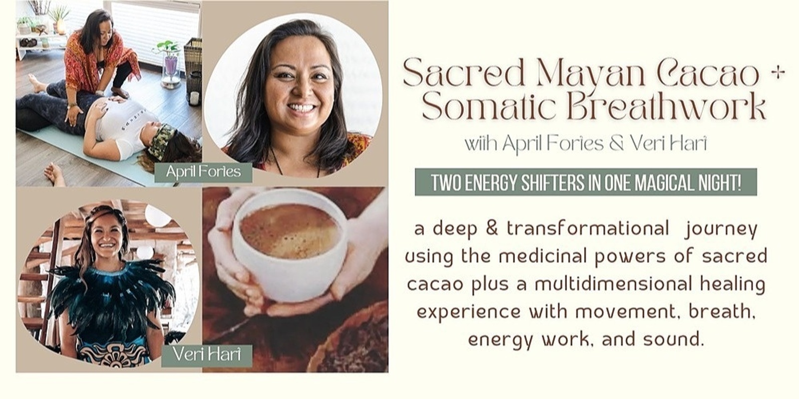 Banner image for 6/30 - Sacred Mayan Cacao + Somatic Breathwork Journey - Tustin