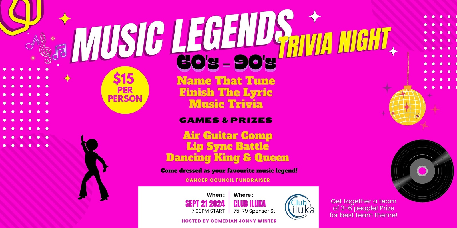 Banner image for Music Legends Trivia Night - Club Iluka