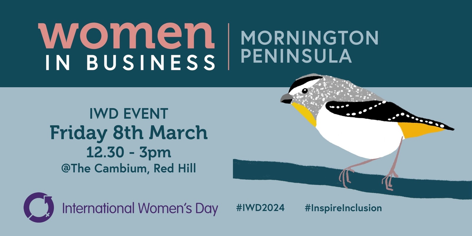 Banner image for International Womens Day 2024 | #InspireInclusion