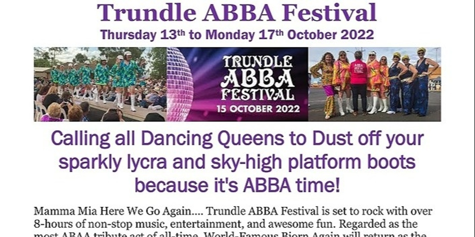 Banner image for Trundle ABBA Festival