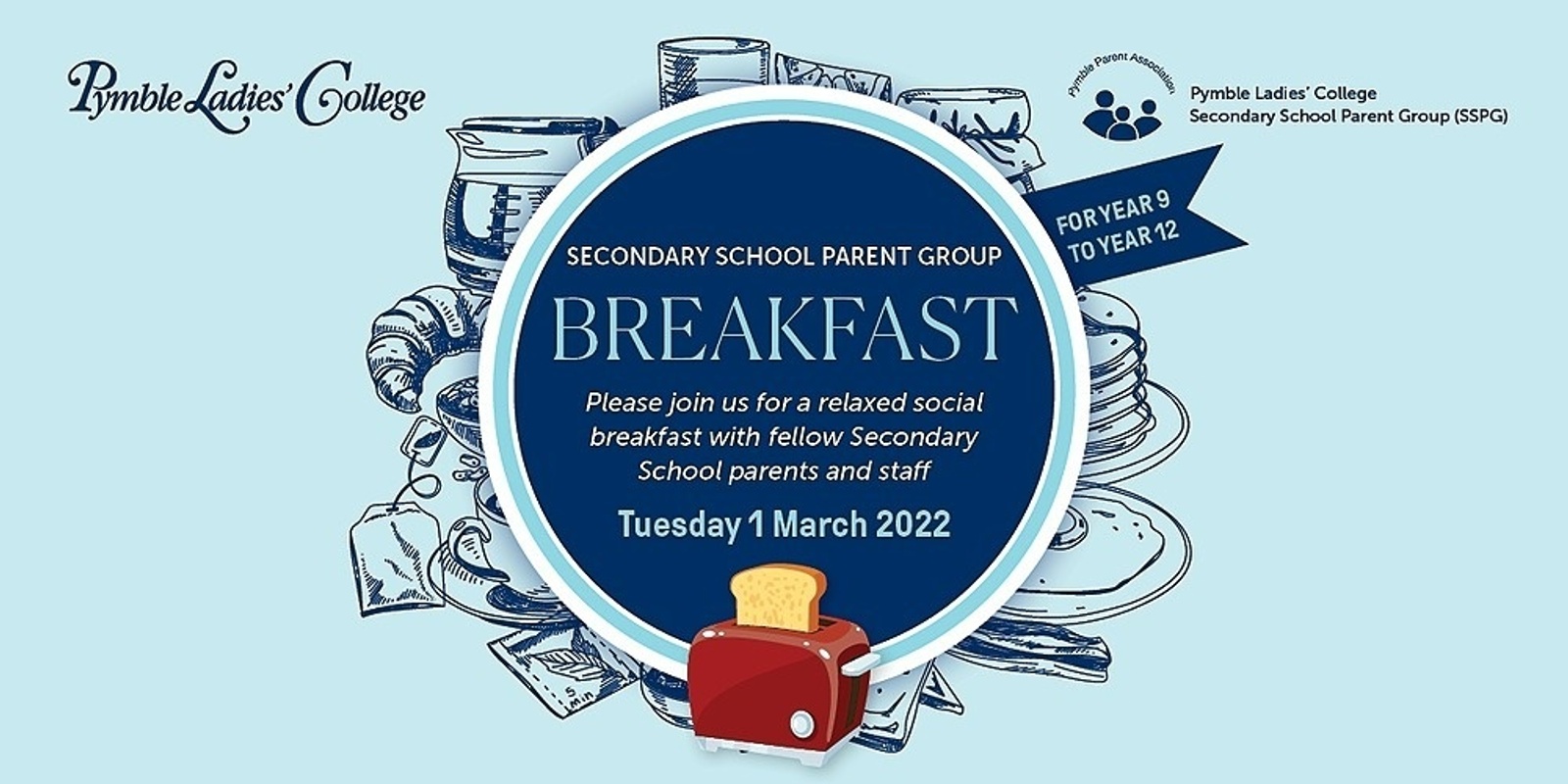 Banner image for SSPG Parent Breakfast 2022 - Years 9 - 12