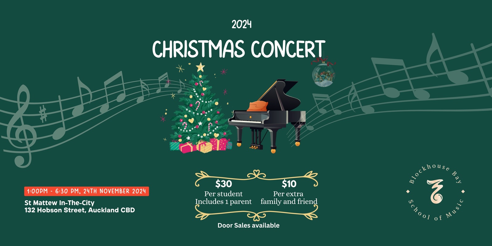 Banner image for Blockhouse Bay School of Music "2024 Christmas Concert"