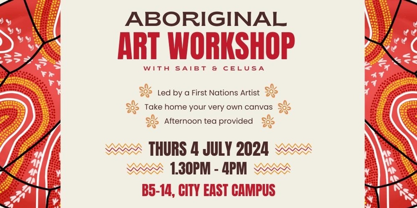 Banner image for Aboriginal Art Workshop with SAIBT & CELUSA