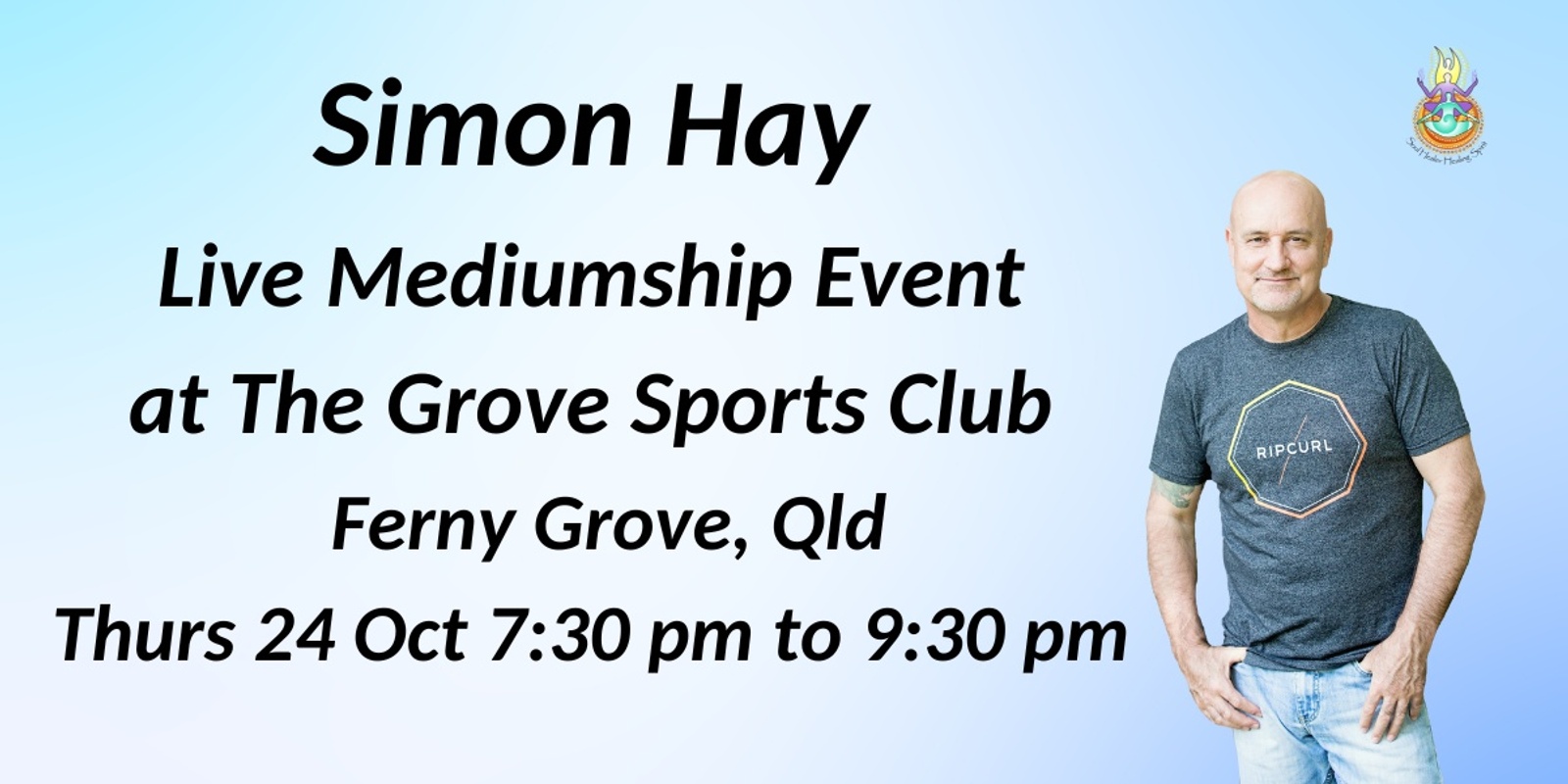 Banner image for Aussie Medium, Simon Hay at The Grove Sports Club