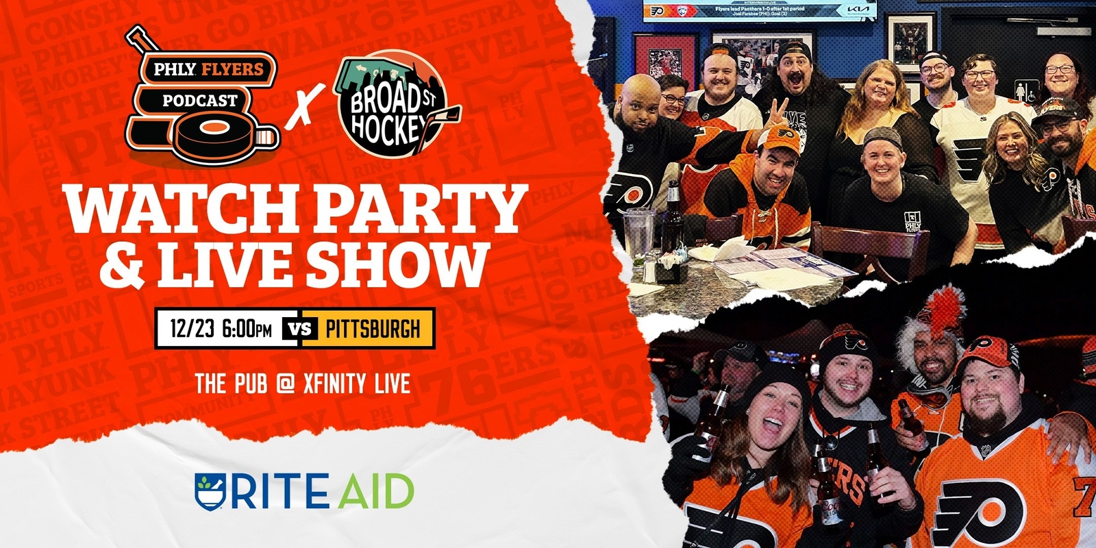 Banner image for PHLY Flyers x Broad Street Hockey Festivus- Live Show and Watch Party