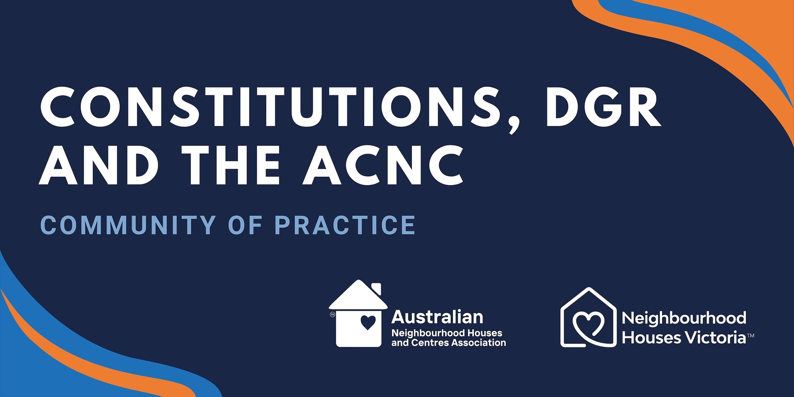 Banner image for Constitutions, DGR and The ACNC