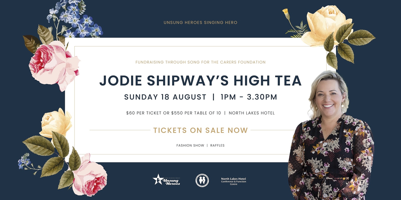 Banner image for Jodie Shipway's High Tea for UNSUNG HEROES -Unpaid Carers