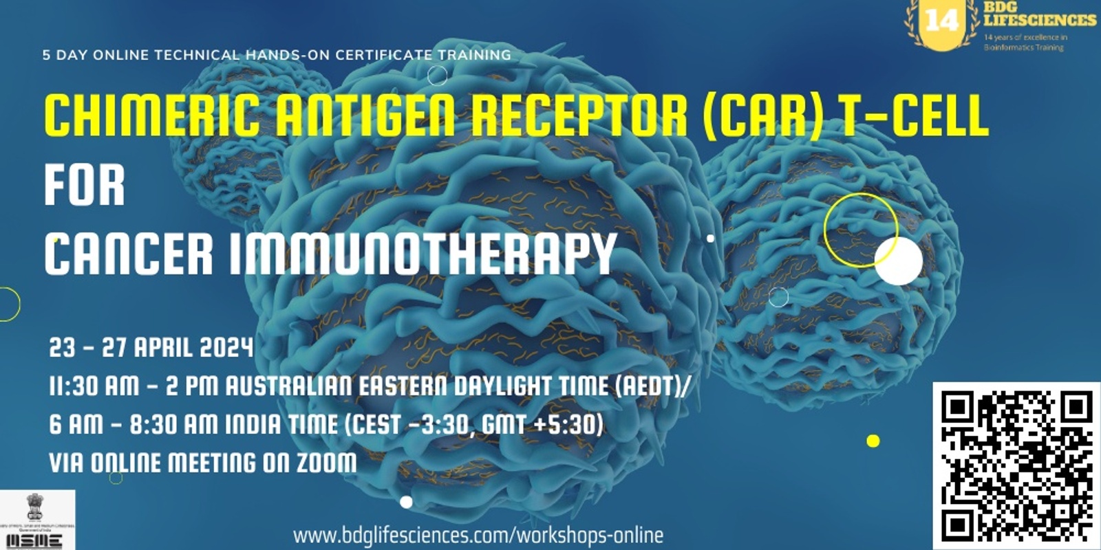 Banner image for CAR T-cells for Cancer Immunotherapy 5 Day Certificate Online Training