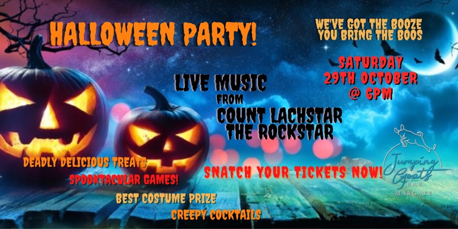 Banner image for 4th Annual Jumping Goats Bar Halloween Party