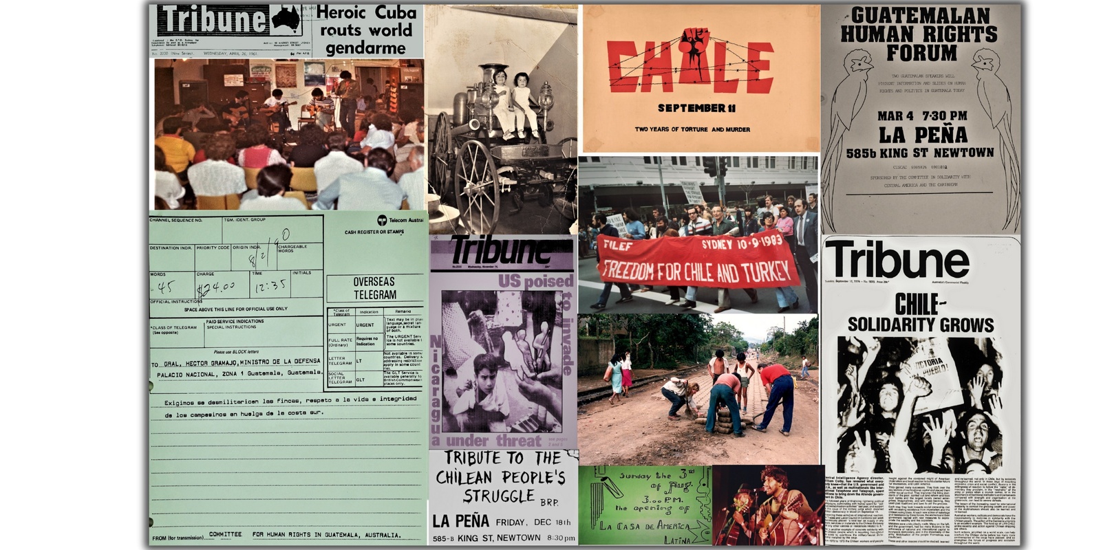 Banner image for 33rd Parallel South: An oral history of Latin American solidarity in Sydney A talk by Pablo Leighton 