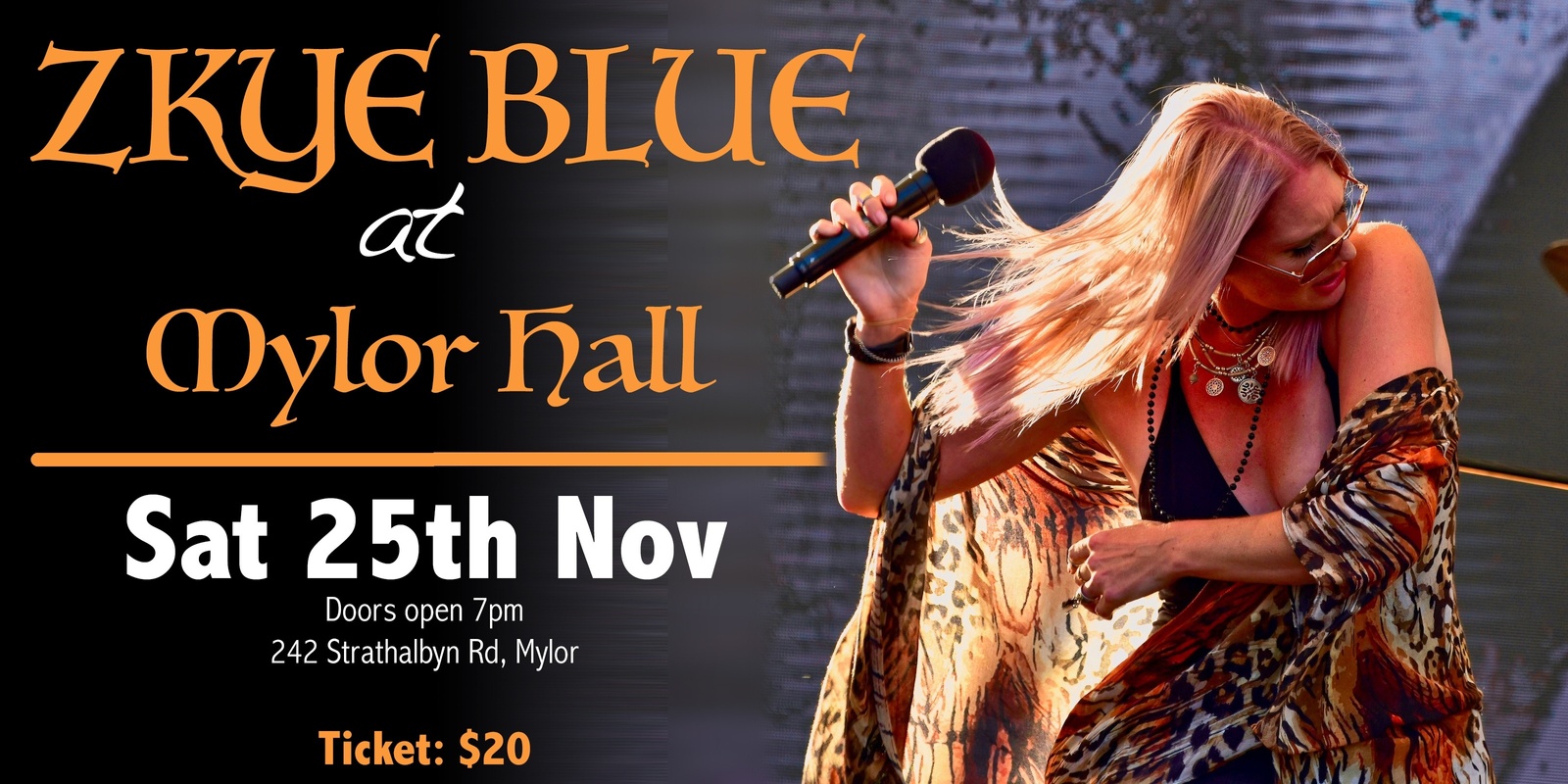 Banner image for Zkye Blue at Mylor Hall 2023