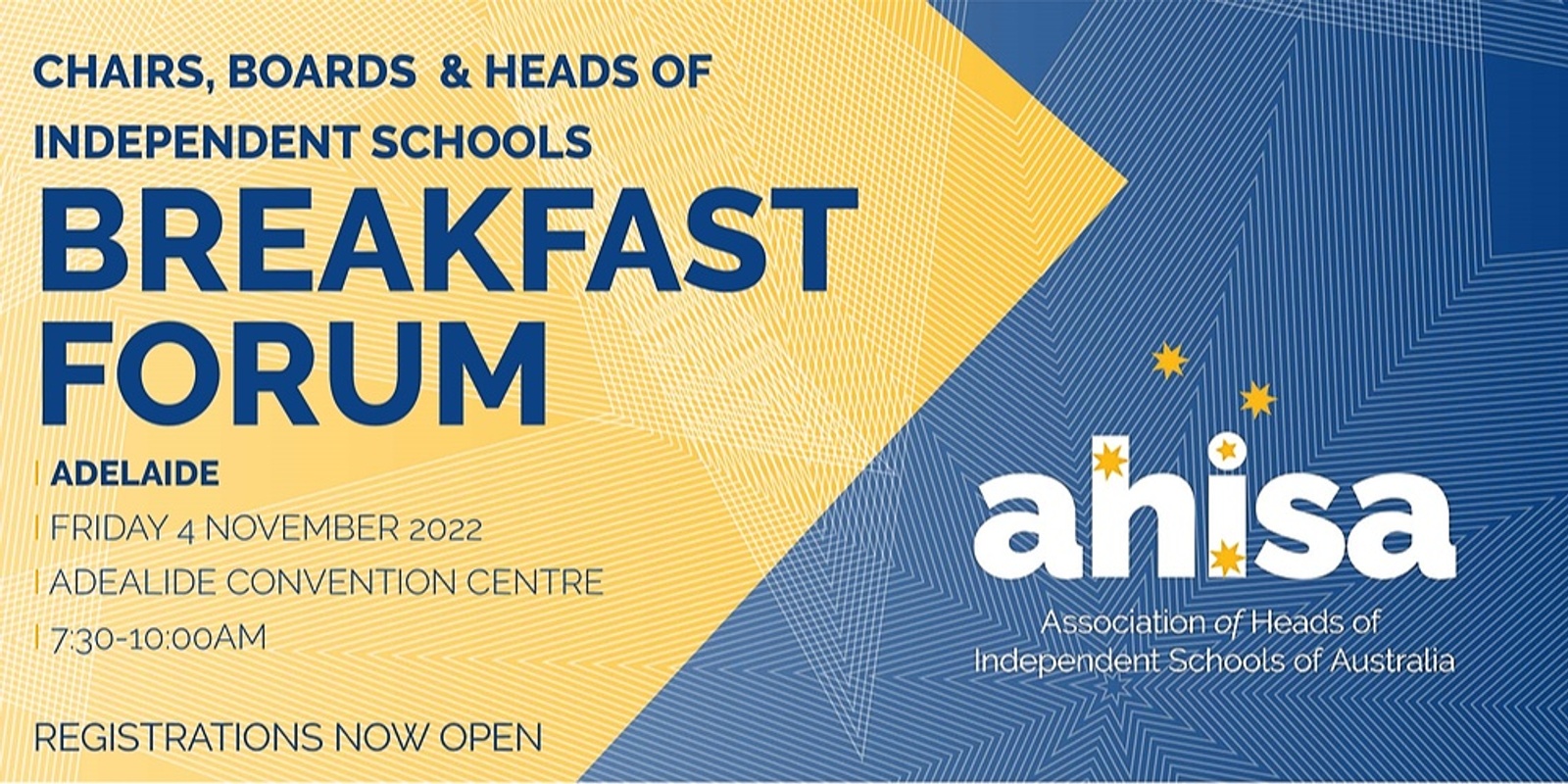 Banner image for Adelaide | AHISA Chairs, Boards & Heads Forum