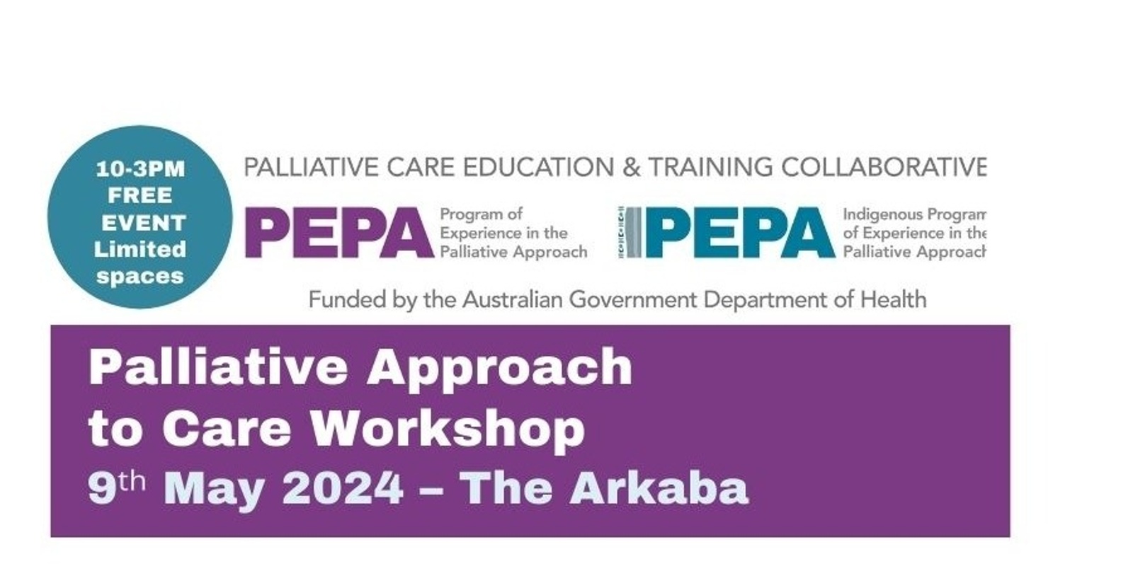 Banner image for PEPA Palliative Approach to Care Workshop