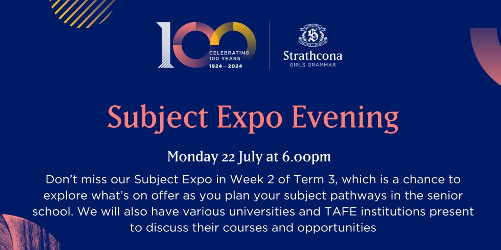 Banner image for Year 9 - 11 Subject & Pathways Expo