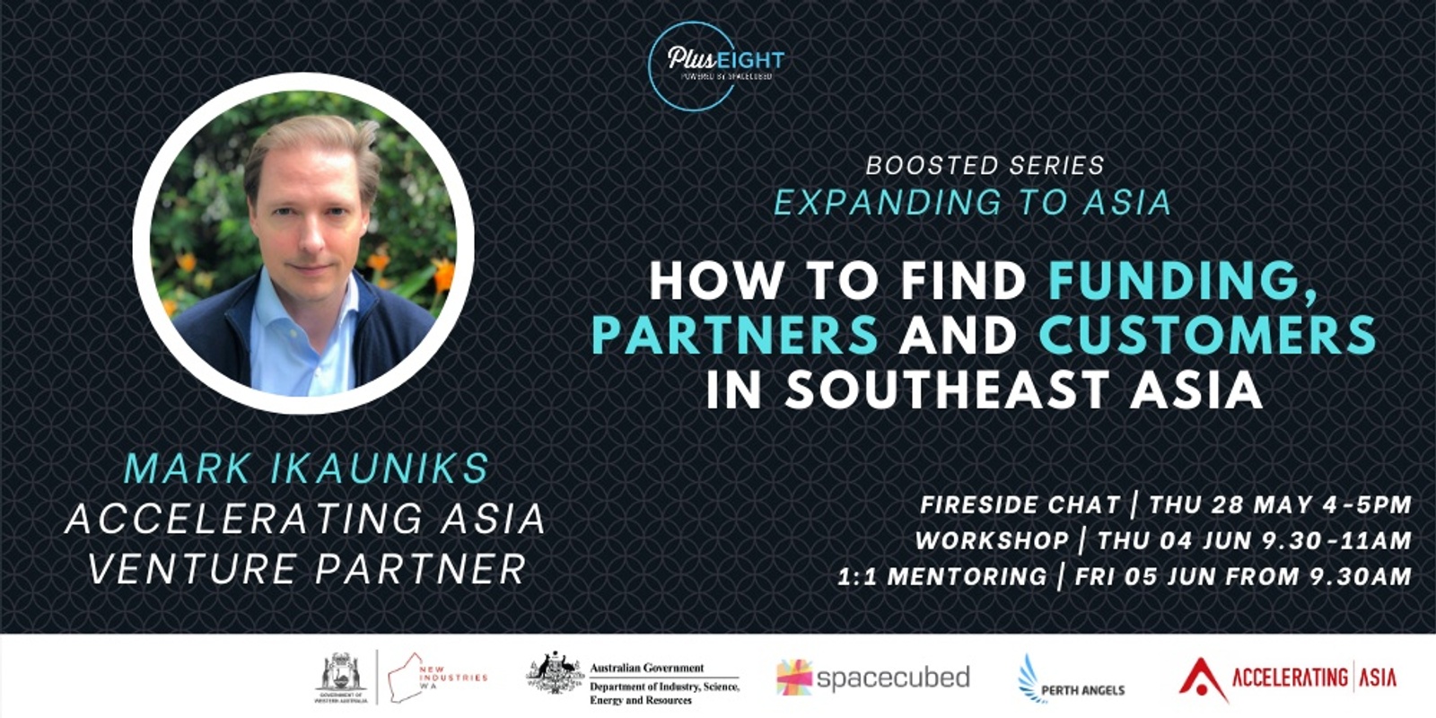Banner image for Workshop | How to find funding, partners and customers in Southeast Asia