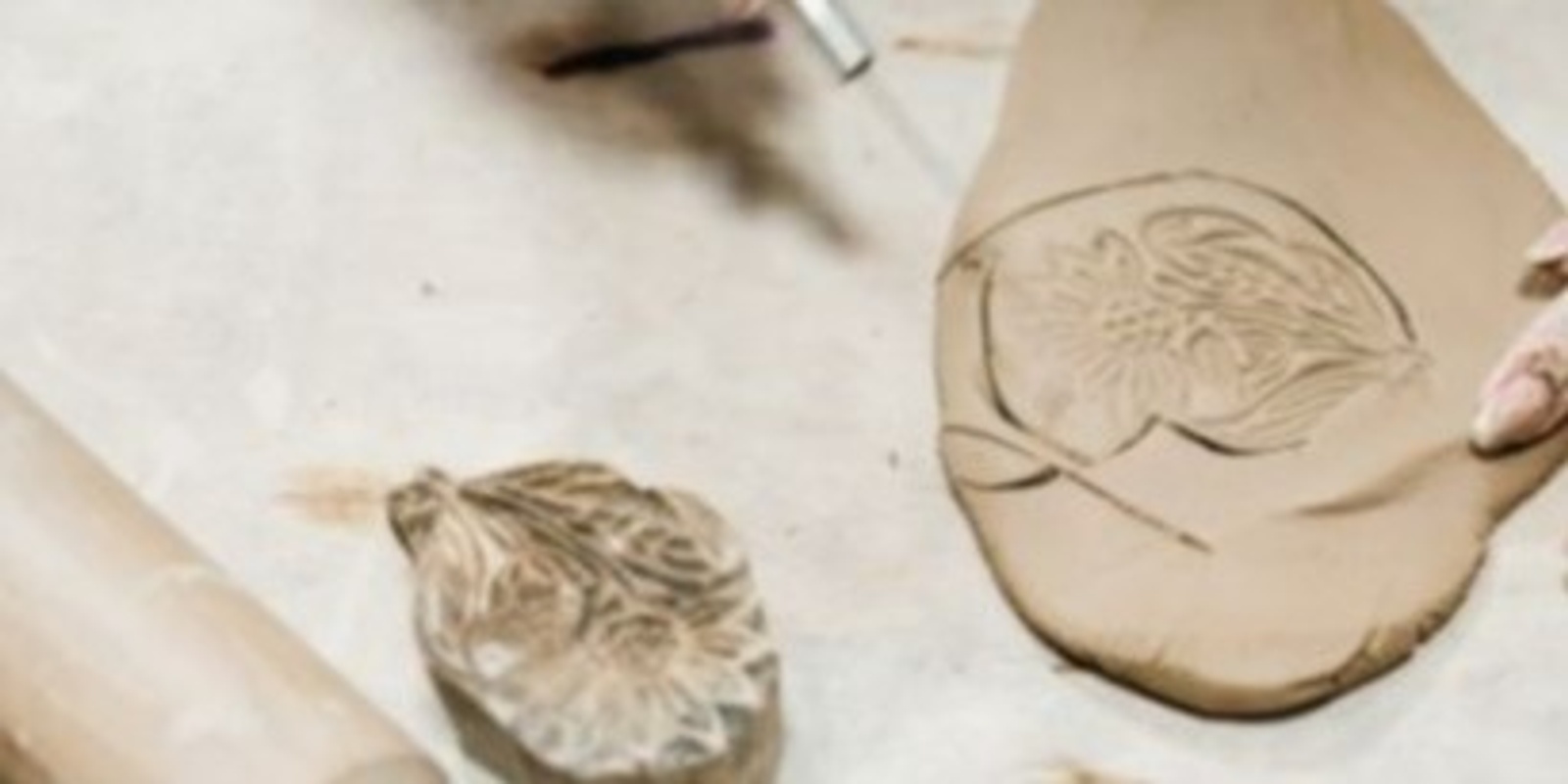 Banner image for Nature's Imprint: Festive Ornaments. Clay Lab with ceramic artist Tess Miller