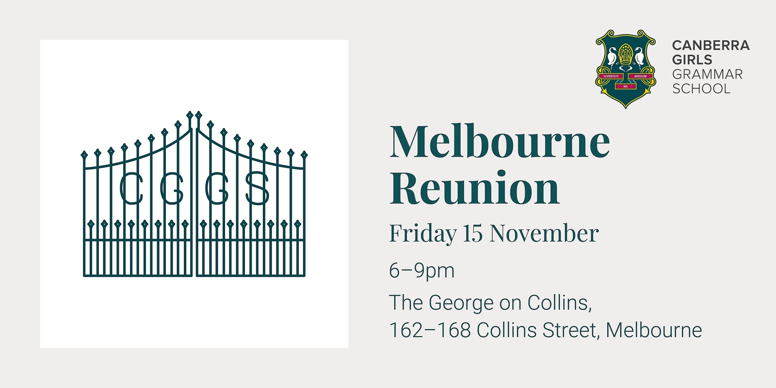 Banner image for CGGS Melbourne Reunion 2024