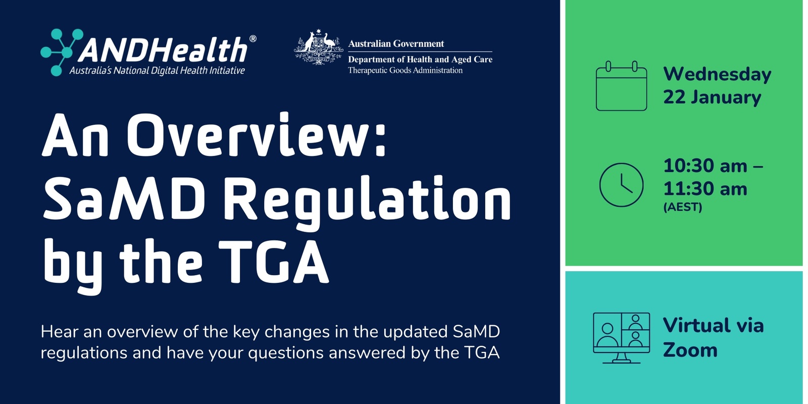 Banner image for SaMD Regulation with the Therapeutic Goods Administration (TGA)