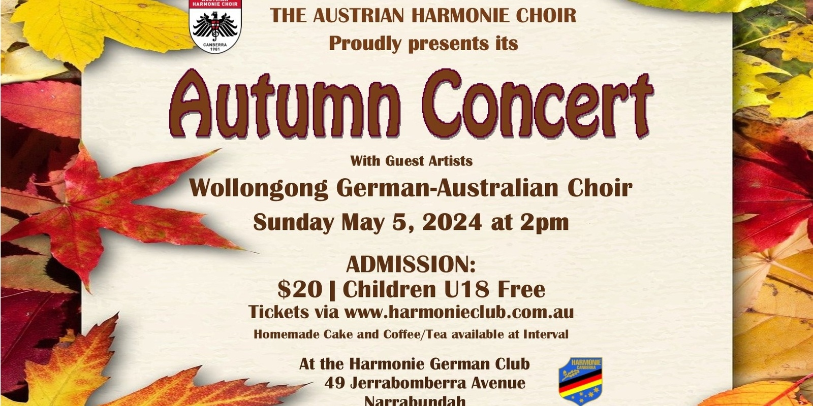 Banner image for The Austrian Harmonie Choir - Autumn Concert 