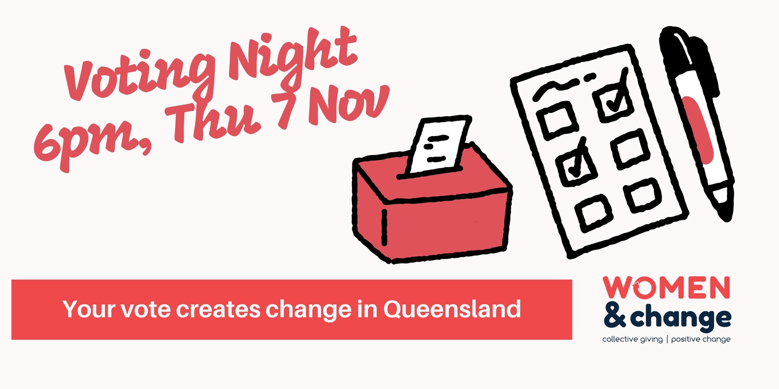 Banner image for Women & Change Voting Night 2024