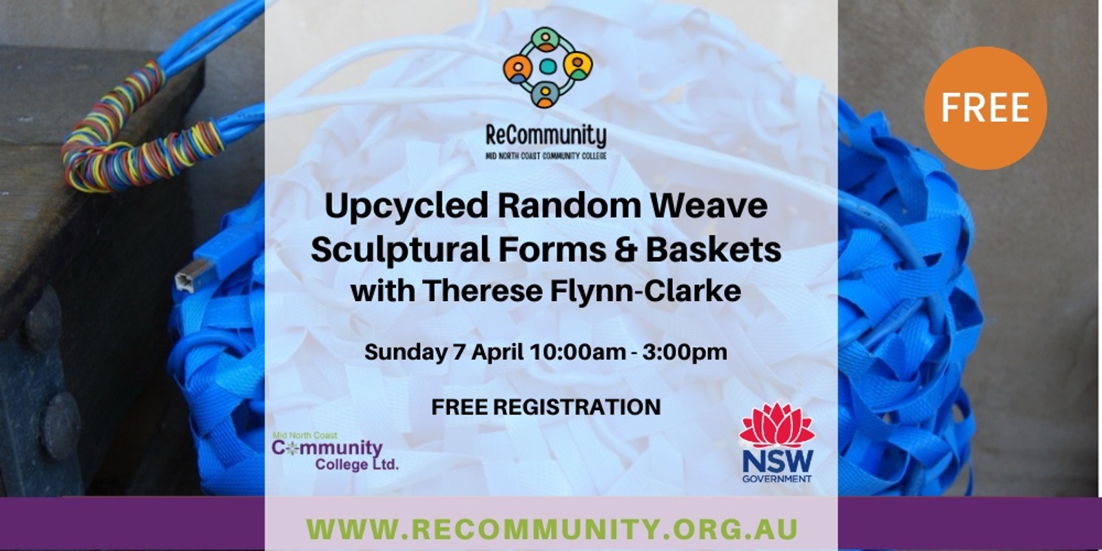 Banner image for Upcycled Random Weave Sculptural Forms & Baskets