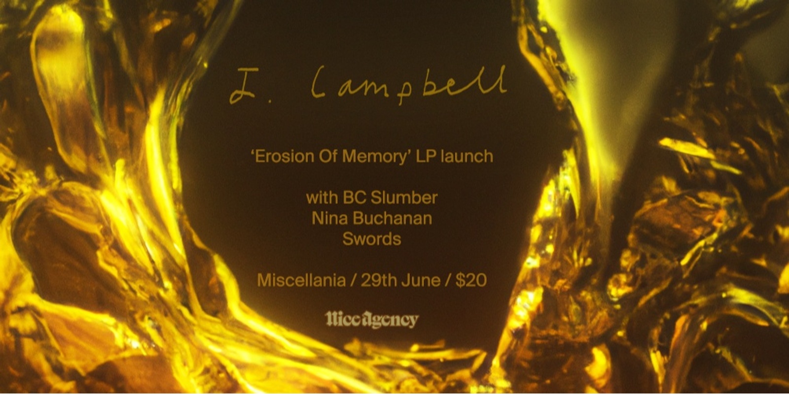 Banner image for J. Campbell 'Erosion Of Memory' album launch